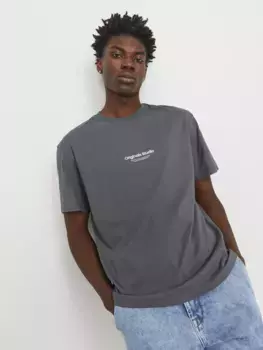 Рубашка с круглым вырезом Jack & Jones "JORVESTERBRO TEE SS CREW NECK NOOS", цвет Iron Gate