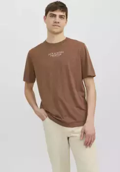Рубашка с круглым вырезом Jack & Jones "JPRBLUARCHIE TEE CREW NECK", цвет Bison