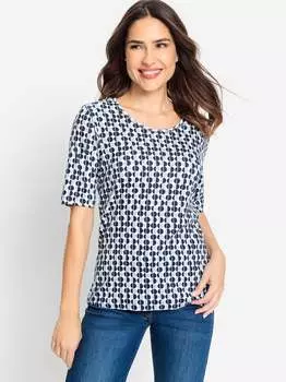 Рубашка с круглым вырезом Olsen, синий