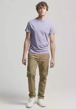 Рубашка с круглым вырезом Superdry "Футболка Essential Logo из органического хлопка", цвет Iris Purple Marl