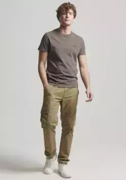 Рубашка с круглым вырезом Superdry "Футболка Essential Logo из органического хлопка", коричневый