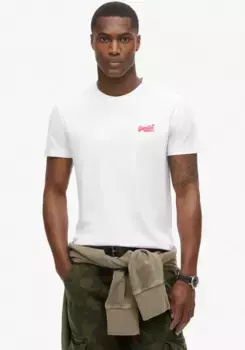 Рубашка с круглым вырезом Superdry "Футболка Essential Logo из органического хлопка", цвет Optic