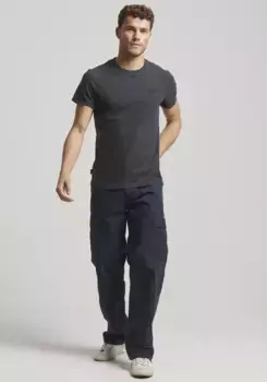 Рубашка с круглым вырезом Superdry "Футболка Essential Logo из органического хлопка", цвет Raven Black Marl