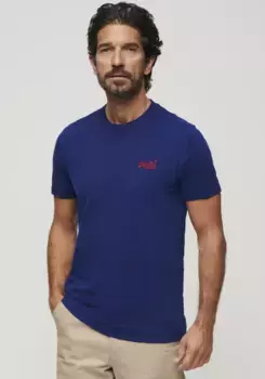 Рубашка с круглым вырезом Superdry "Футболка Essential Logo из органического хлопка", цвет Supermarine