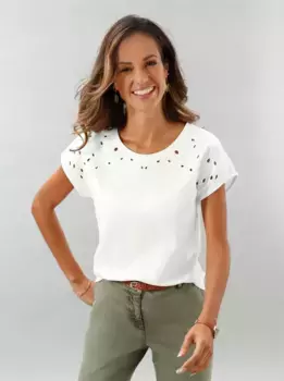 Рубашка с круглым вырезом Вдохновение "Рубашка" Inspirationen, цвет Ecru