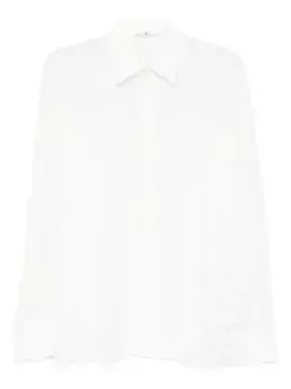 Рубашка с кружевной отделкой Ermanno Scervino, белый