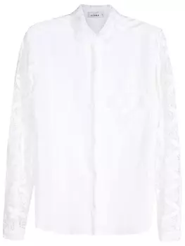 Рубашка с кружевными рукавами Amir Slama, белый