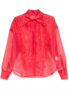 Рубашка с кружевом из коллаборации с Rue Ra Atu Body Couture, красный