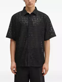 Рубашка с кружевом Pleasures, черный