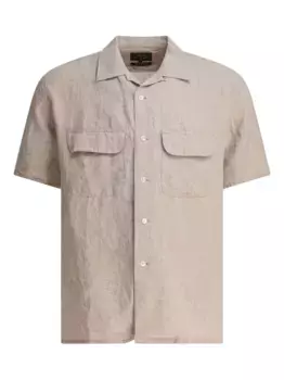 Рубашка с льняным карманом BEAMS PLUS, нейтральный