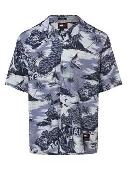 Рубашка с льняным наполнением Tommy Jeans, синий