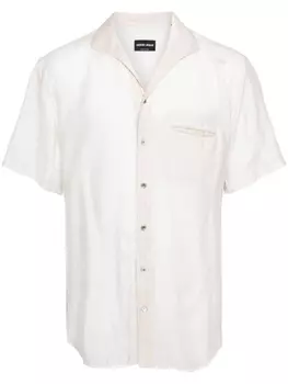 Рубашка с лацканами-шалькой Giorgio Armani, бежевый