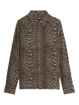 Рубашка с леопардовым принтом Zadig&Voltaire, коричневый