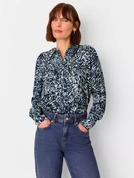 Рубашка с леопардовым вихревым принтом Whistles, синий/разноцветный