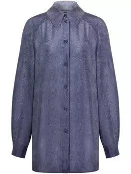Рубашка с логотипом Alberta Ferretti, синий