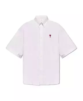 Рубашка с логотипом Ami Paris, бежевый