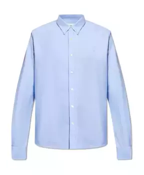 Рубашка с логотипом Ami Paris, синий