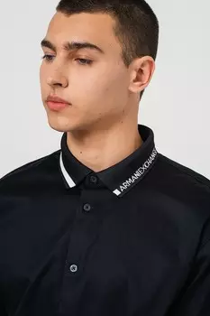Рубашка с логотипом Armani Exchange, синий