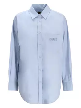 Рубашка с логотипом BOSS, синий