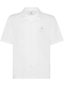 Рубашка с логотипом Brunello Cucinelli, белый
