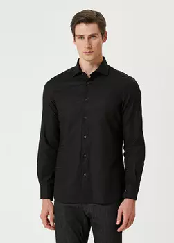 Рубашка с логотипом Emporio Armani, черный