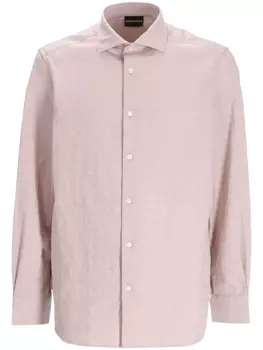 Рубашка с логотипом Emporio Armani, розовый