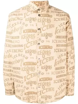 Рубашка с логотипом Iceberg, бежевый