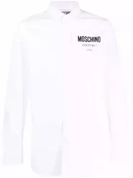 Рубашка с логотипом Moschino, белый