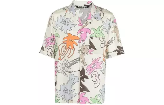 Рубашка с логотипом Palmity Allover Palm Angels, цвет Multicolor