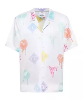 Рубашка с логотипом по всей поверхности Carlo Colucci, мультиколор