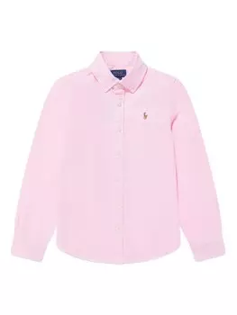 Рубашка с логотипом Polo Pony Ralph Lauren Kids, розовый