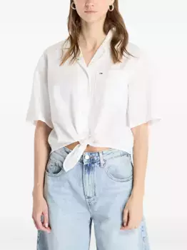 Рубашка с логотипом Tommy Jeans, белый