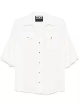 Рубашка с логотипом Versace Jeans Couture, белый