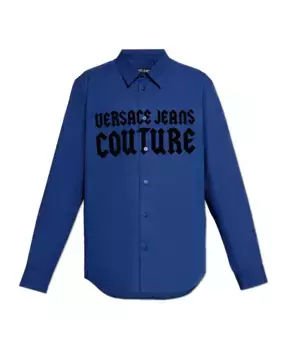 Рубашка с логотипом Versace Jeans Couture, синий