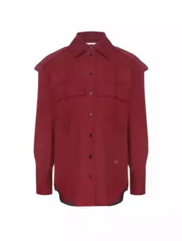 Рубашка с логотипом Victoria Beckham, бордовый