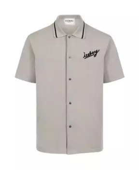 Рубашка с логотипом в стиле преппи Iceberg, серый