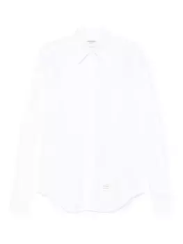 Рубашка с логотипом в три полоски THOM BROWNE, белый