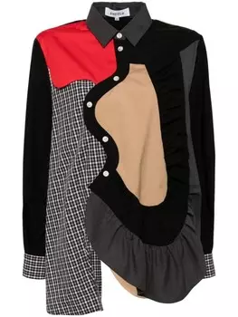 Рубашка с лоскутным дизайном Enfld, черный