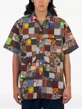 Рубашка с лоскутным карманом BEAMS PLUS, синий