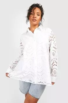 Рубашка с люснями Boohoo, белый