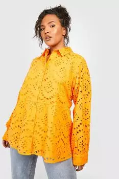 Рубашка с люснями Boohoo, оранжевый