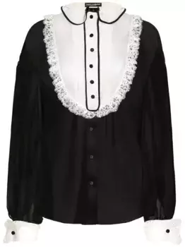Рубашка с манишкой DOLCE & GABBANA, черный