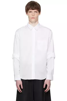 Рубашка с манжетами-бантами Classic Simone Rocha, белый