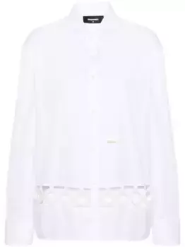 Рубашка с металлическим декором DSQUARED2, белый