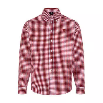 Рубашка с минималистичным рисунком в клетку POLO SYLT, цвет rot