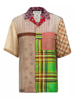 Рубашка с микс-принтом Marine Serre, нейтральный