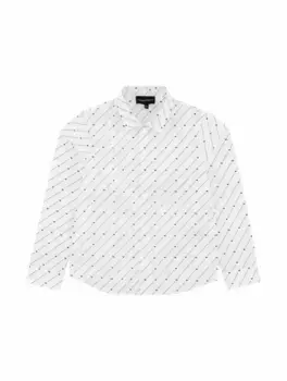 Рубашка с монограммой EMPORIO ARMANI, белый