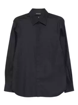 Рубашка с монограммой EMPORIO ARMANI, синий
