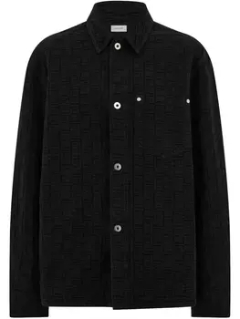 Рубашка с монограммой Ferragamo, черный