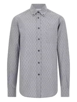 Рубашка с монограммой Ferragamo, серый